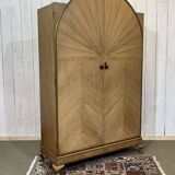 Penderie anglaise art déco en noyer des années 1930