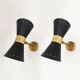 Pair of Italian diabolo wall lights, 1950s