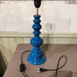 Pair of vintage duck blue lamps