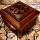 Vintage wooden box tea box 19th century Asia Indochina China