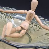 Manage khaki green glass flat salad bowl