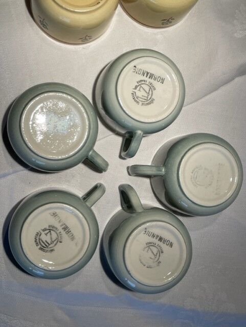 Coffee cups, new earthenware factory of Givors, old