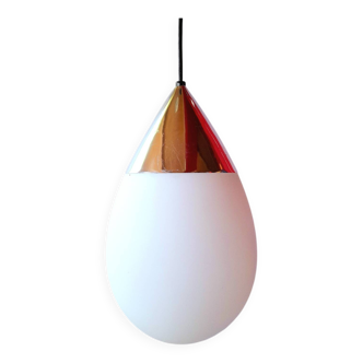 Suspension en opaline Limburg, modèle drop,1970