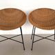 Mid Century Rattan Lounge Chairs, 1970s, Set of 2