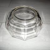Solid crystal salad bowl