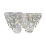 Large glasses (9) - Mid-century modern - Crystal