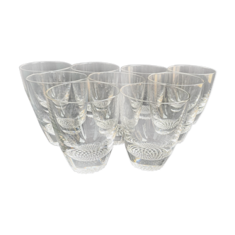 Verres moderne milieu de siècle cristal