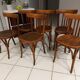 Suite of 6 chairs by Bistrot Baumann in 1940