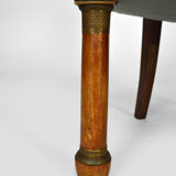 Empire, mahogany and leather office armchair, 19th century