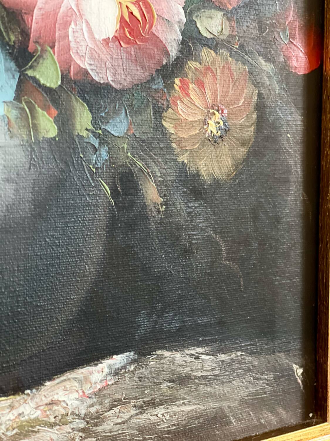Nature morte sur toile