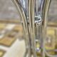 Vintage smoked glass dining table, Italy 1970s