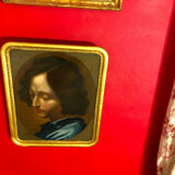 Oil on canvas dated 1854 depicting a portrait of a man signed