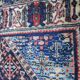 Vintage blue carpet in wool tied 102 x 170 cm