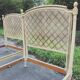 Pair of twin bed Louis XVI caned painted patinated