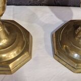 Pair of brass candlesticks