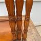Set of 3 rustic cherry wood nesting coffee tables from the 1950s.