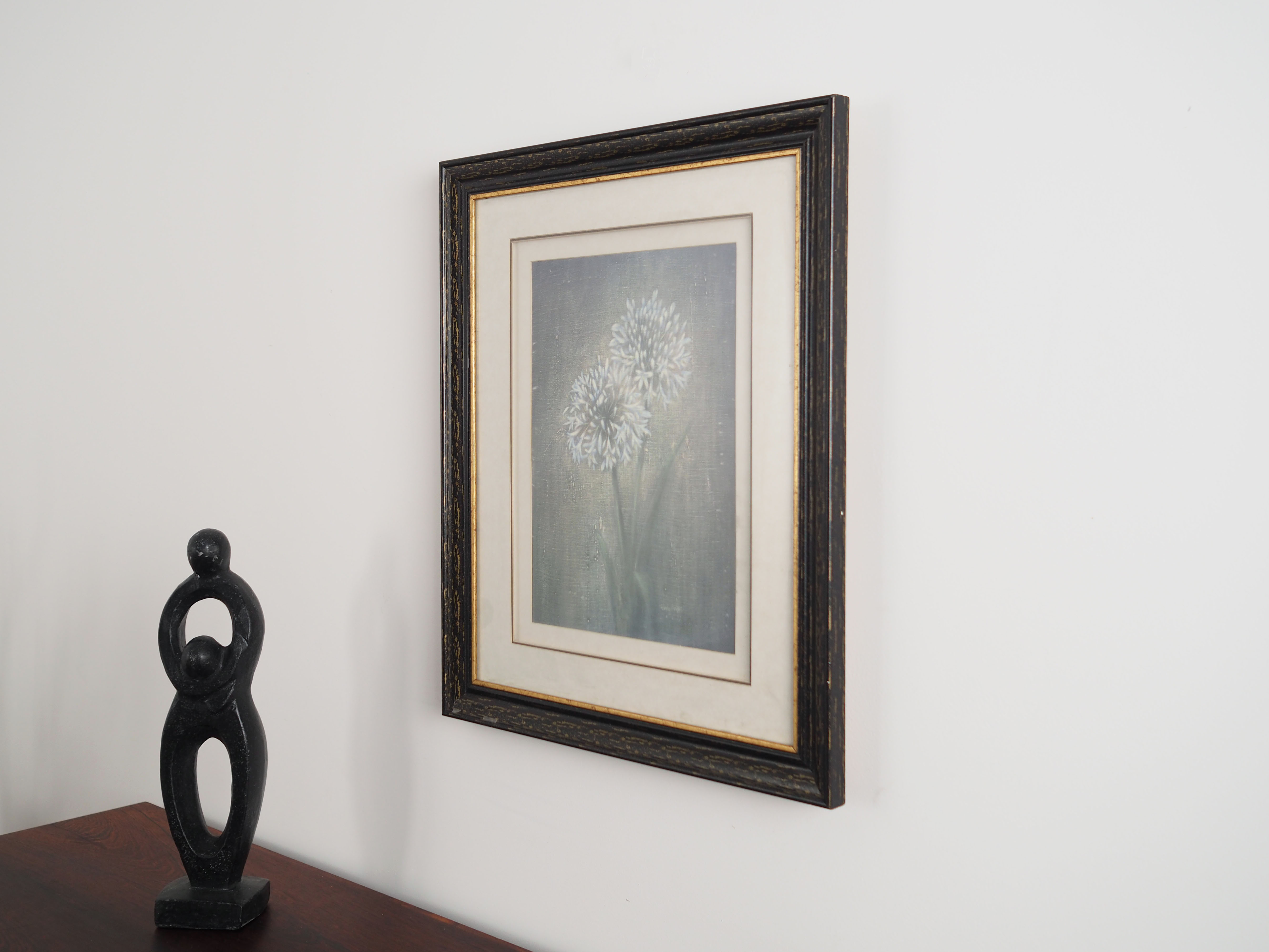 Painting „The White Flower”, Scandinavian design, 1970s