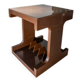Table d'appoint range vinyle 1970 SOMM Paris