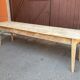 Very large farmhouse table 300 cm in fir from 1900, natural raw wood brewery.