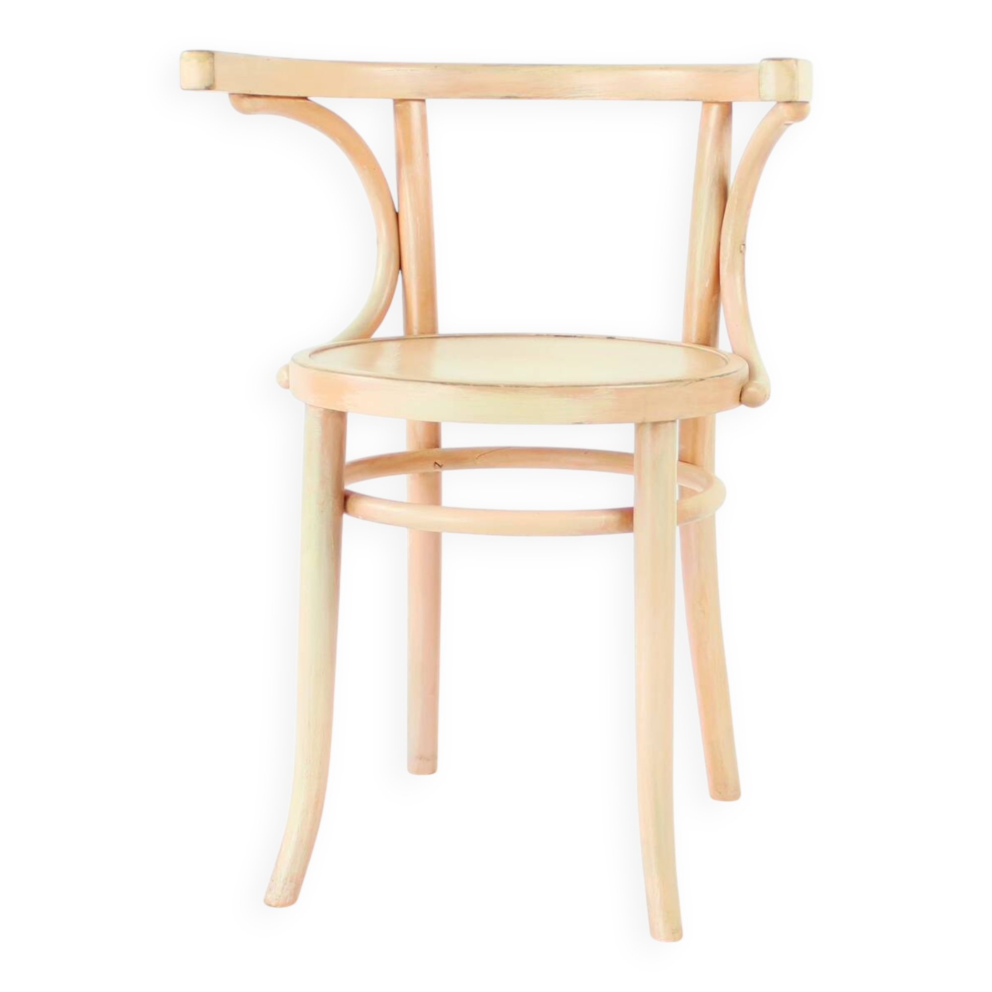 Vintage Bistro Chair in Pink, Czechoslovakia 1950s