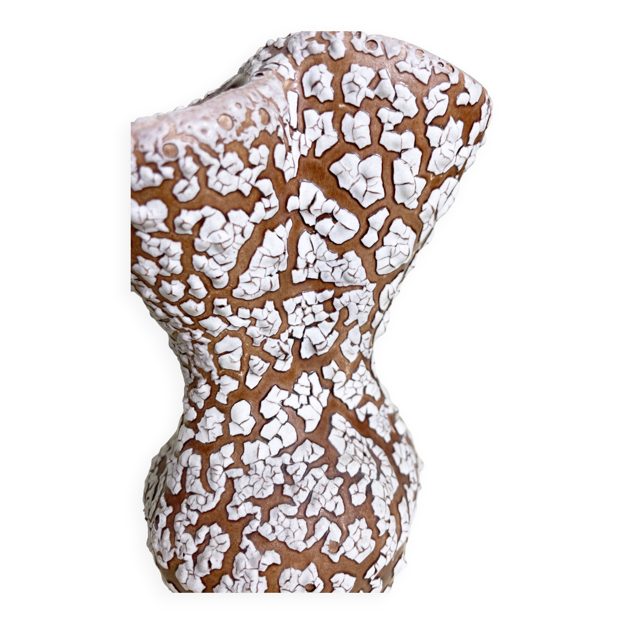 3 Hole Crackle Enamel Vase