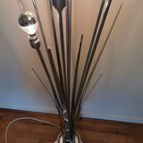 Vintage 1970 chrome metal lamp 7 branches