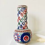 Enamelled terracotta vase