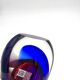 Vase Luigi Onesto Oball Sommerso Flame Blue Magenta 25cm 1.78kg Label
