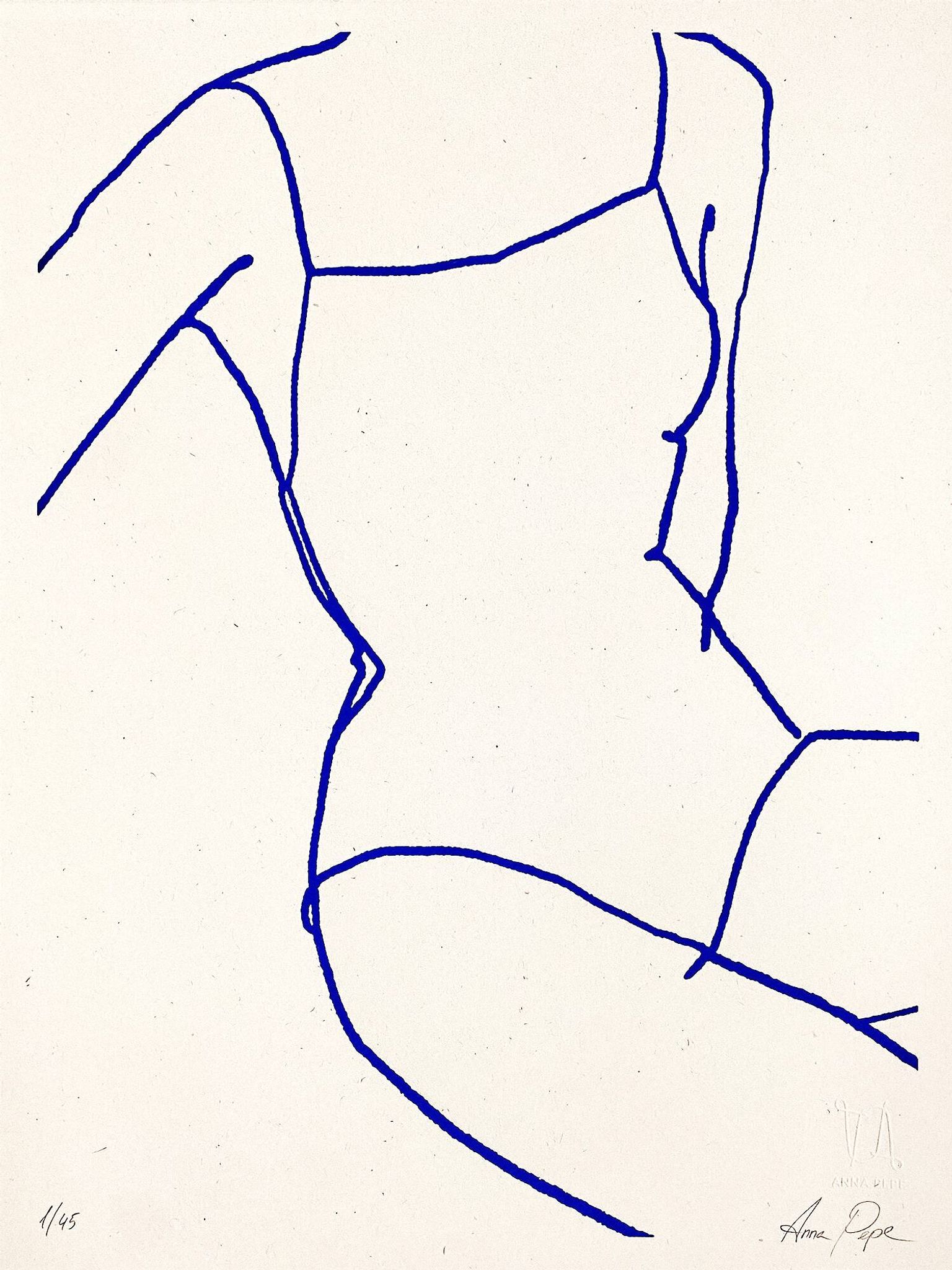 Silhouette féminine, sérigraphie en édition limitée