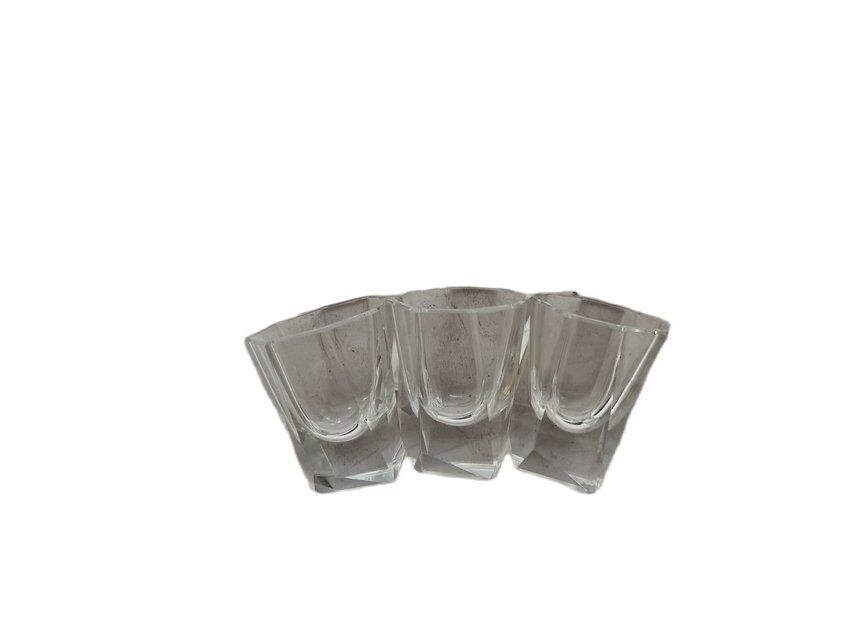 Art Deco glasses, Poland, 1930s, set of 3