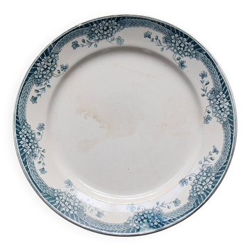 Vintage round earthenware serving platter, Saint Amand Nouvelle Usine Céramique