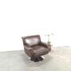 Brown leather swivel chair
