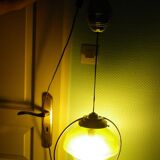 Art deco pendant lamp from the 1920s/1940s with opaline
