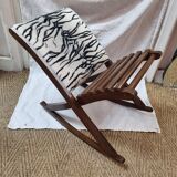 Zebra rocking footrest from 1960