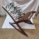 Zebra rocking footrest from 1960