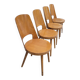 Series of 4 Baumann bistro chairs model Mondor 1950 vintage
