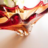 Red Murano glass bowl