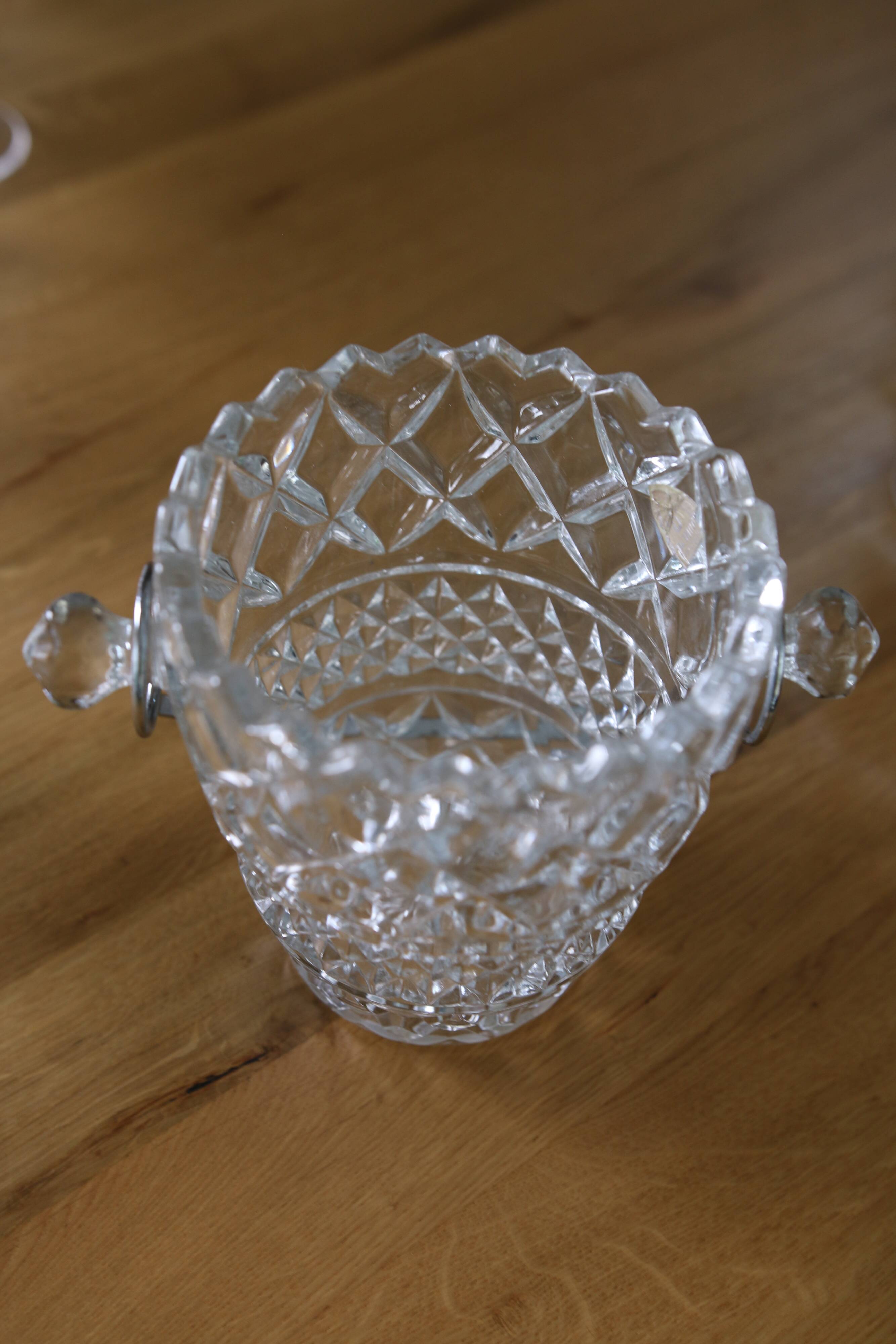 Vintage Glass Ice Bucket