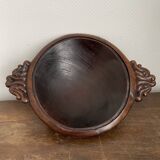 Hollow carved wooden dish