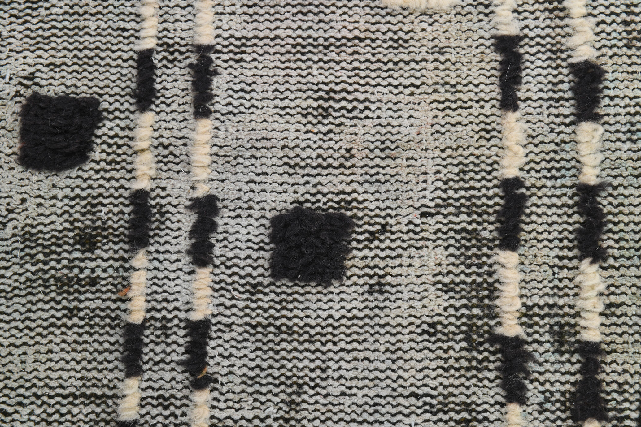 3x9 handmade pom pom vintage runner rug 285x73cm