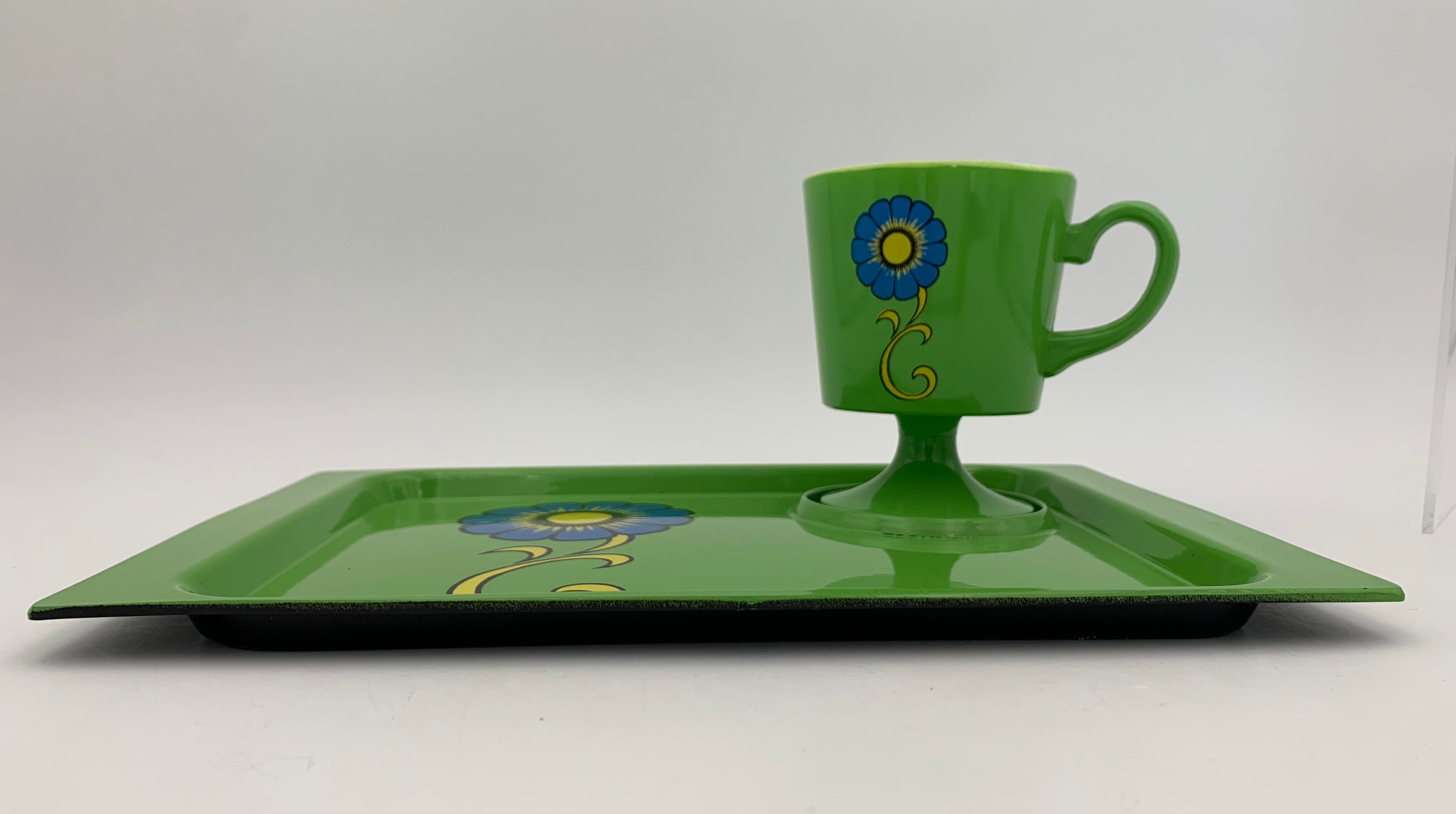 Vintage tea tray and cup, Made in Japan Boeki,1970s