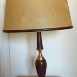 Leather-wrapped foot office or lounge lamp
