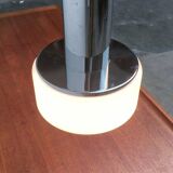 Suspended glass and chrome lamps model P105 German Mid-Century Space Age from the 1960s by Staff, set of 2.