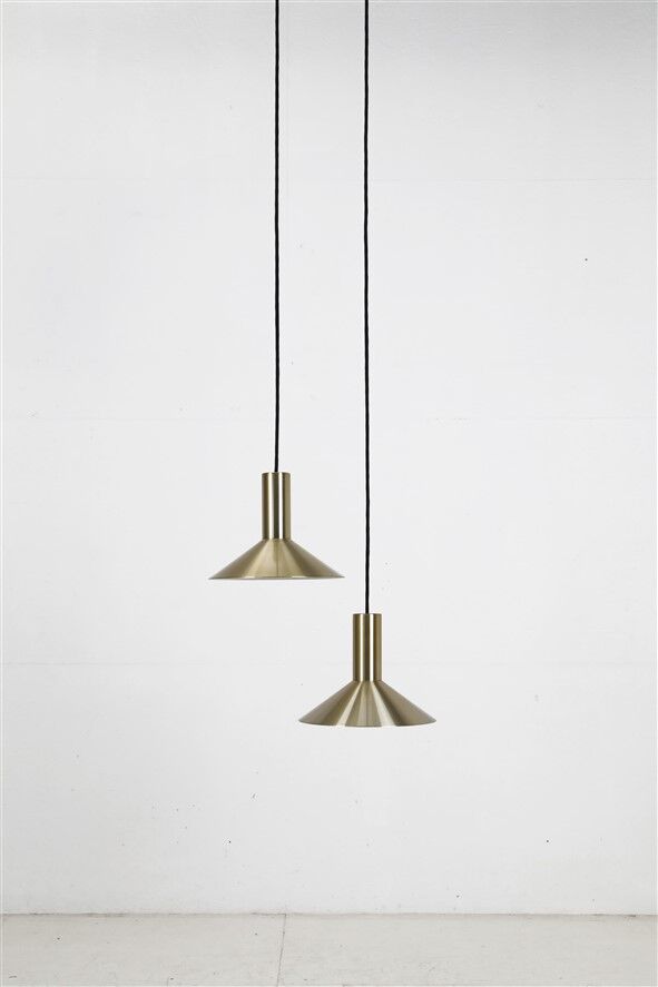 Set of 2 Fog & Mørup / Hans Due “Formel 1” pendant lamps / Mid-century Danish modern design / 1970s