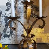 Chandelier wrought iron Art-popular with three arms old