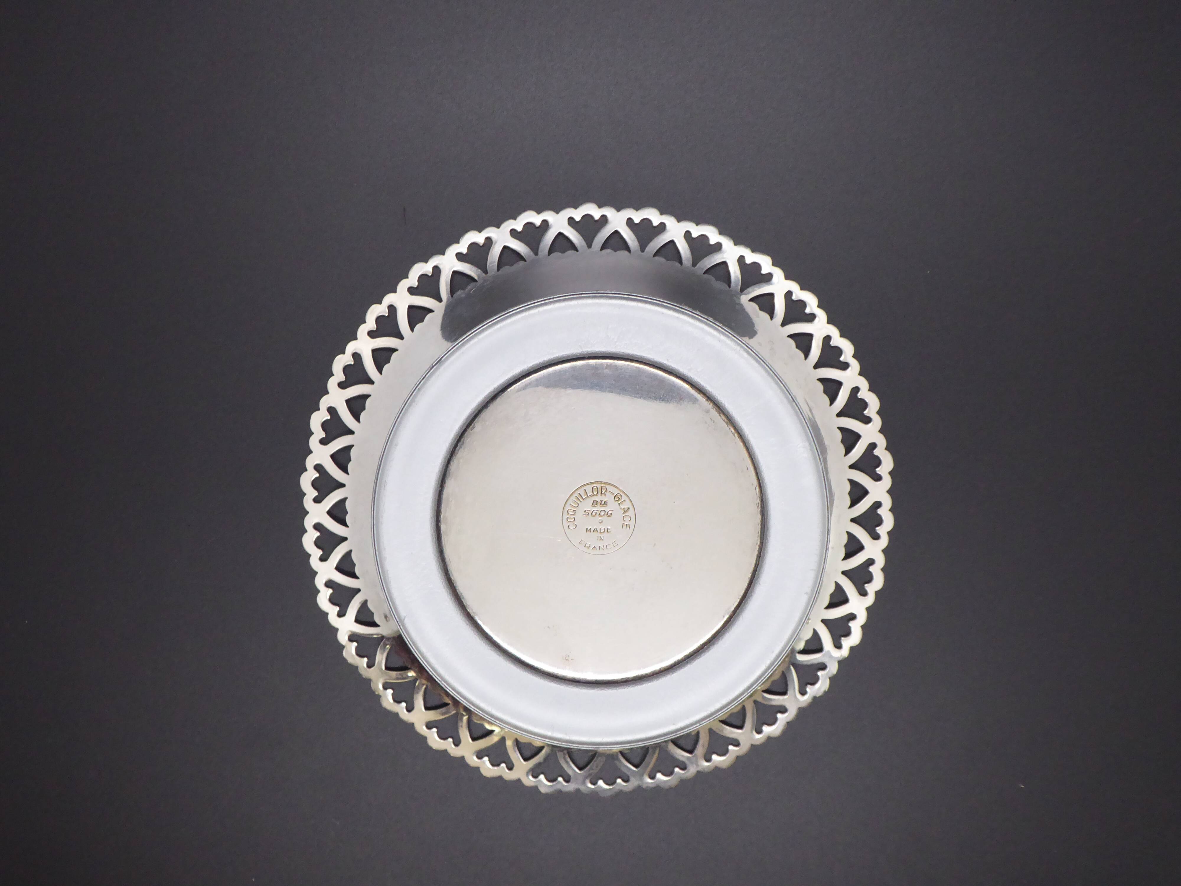 Butter maker in silver metal coquillor ice