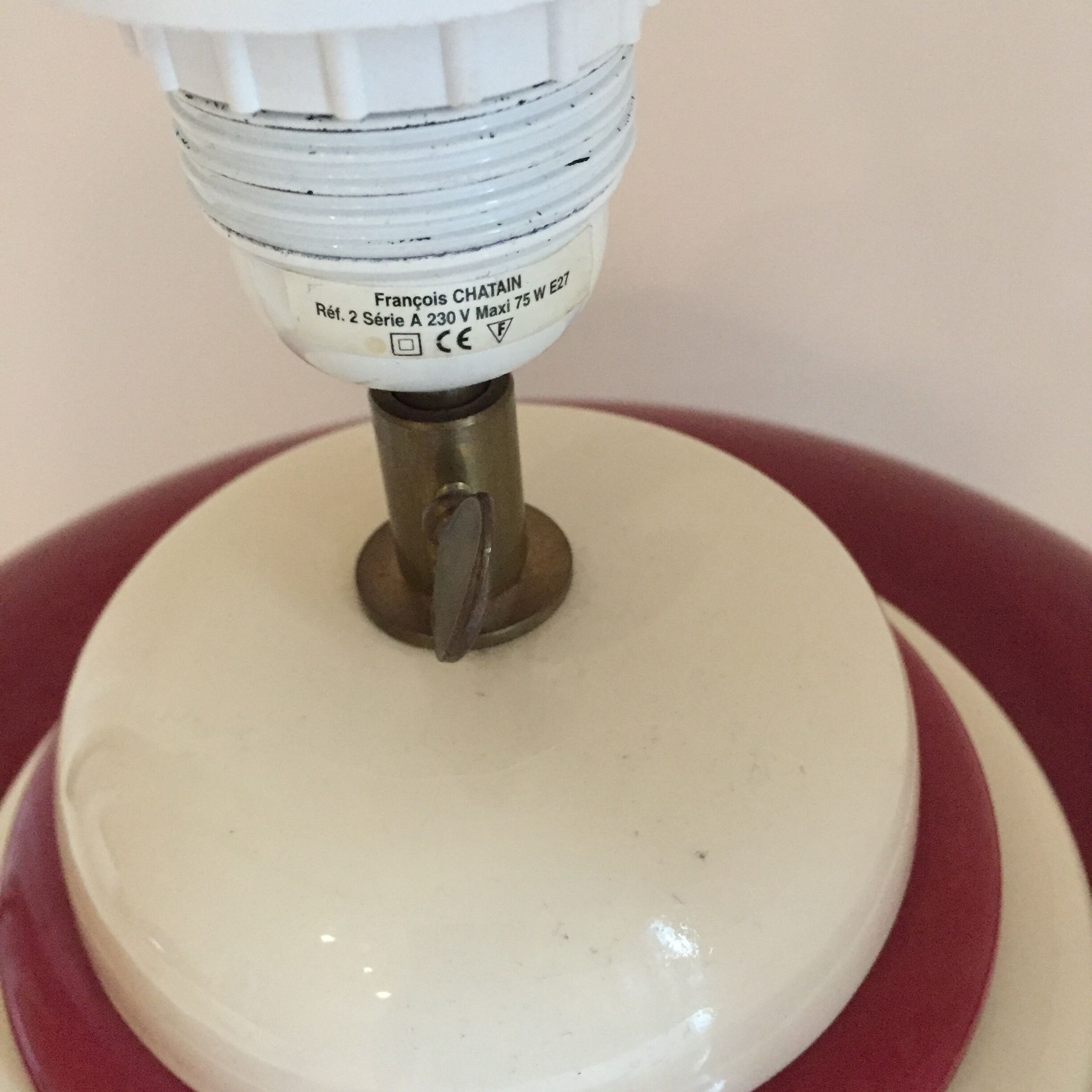 Ceramic table lamp, François Châtain France 1980s