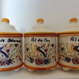 3 vintage spice jars