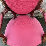 Louis Philippe medallion armchair, vintage, late 19th century, early 20th century.