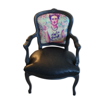 Fauteuil type louis XV dossier
